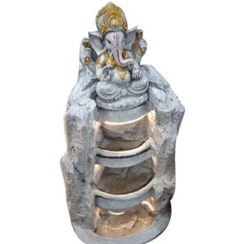 Grey 60 Inches Tall Pvc Nozzle And Fiber 3 Step Ganesh Indoor Water Fountains For Decoration