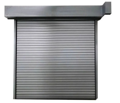 Silver Automatic Operated Vertical Pattern Motorized Rolling Shutter