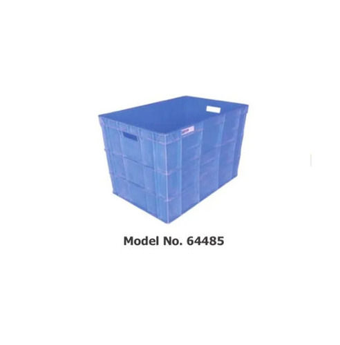 Blue Collar Pallet Solid Box Four-Way Entry Plastic Crates