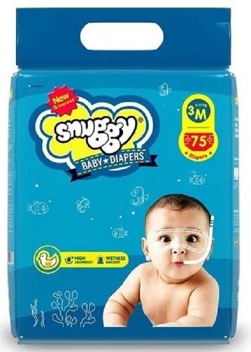 White Comfortable And Medium Size Baby Diaper