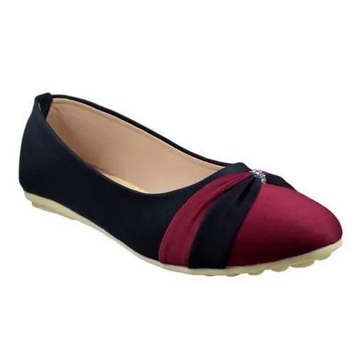 Washable Designer Light Weight Pu And Cotton Fabric Belly Shoes For Ladies 