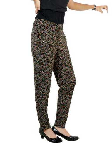 Pollution Control System Ladies Skinny Fit Printed Cotton Jeggings For Casual Wear