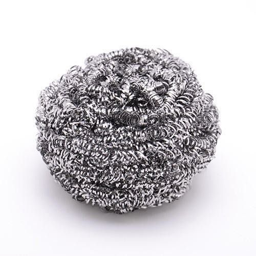 Silver Light Weight Round Shaped Stainless Steel Scrubber