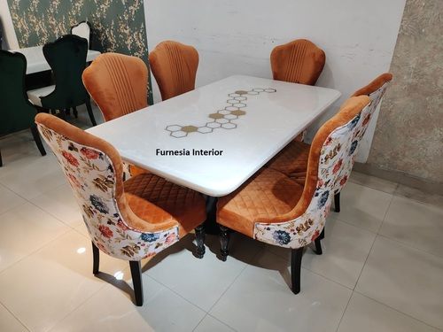 Luxury Modern Marble 6 Seater Dining Table