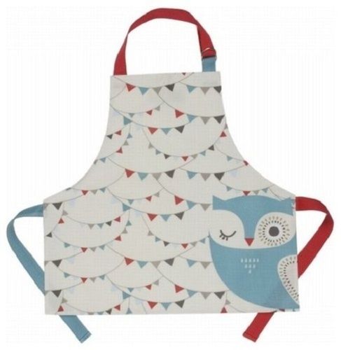 Multi Printed White Color Kids Cotton Apron