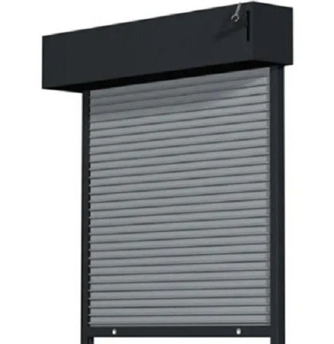 Black Vertical Pattern Manually Operated Stainless Steel Rolling Shutter For Exterior 