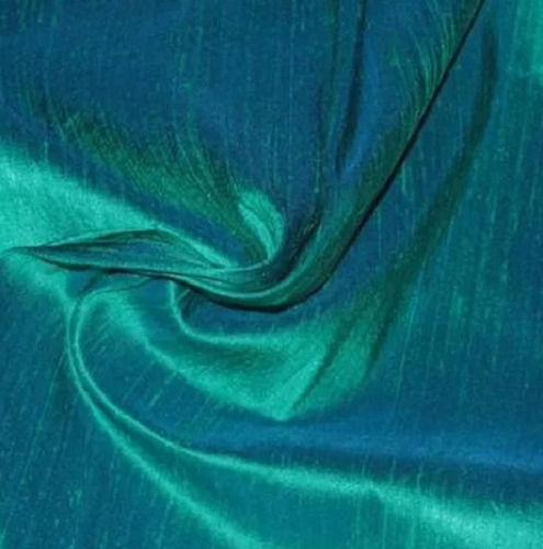 Green 100 Meter 44 Inch Light In Weight Pure Silk Fabric For Garments