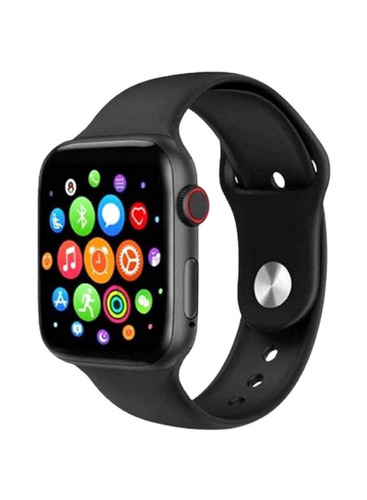 Black 18X5X3 Cm Silicon Straps And Plastic Body Square Shaped Dial Bluetooth Wrist Smart Watch