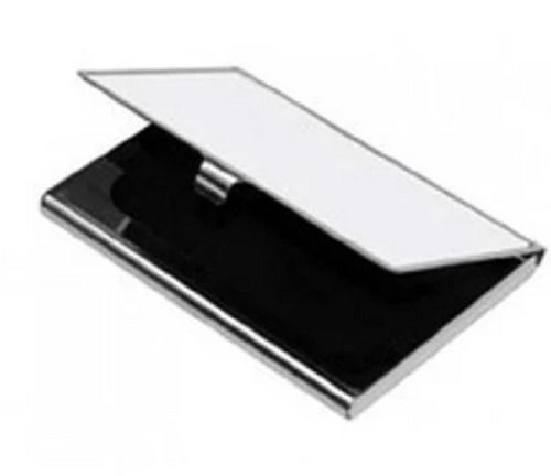 Foldable 8 Cm Size Rectangular Polished Metal Card Holder