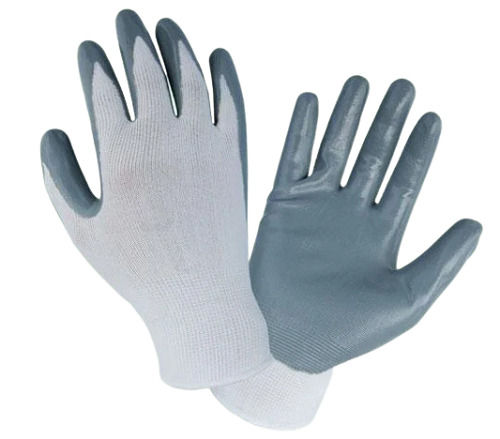 Comfortable Fit Reusable Plain Nylon Full Fingered Safety Hand Gloves