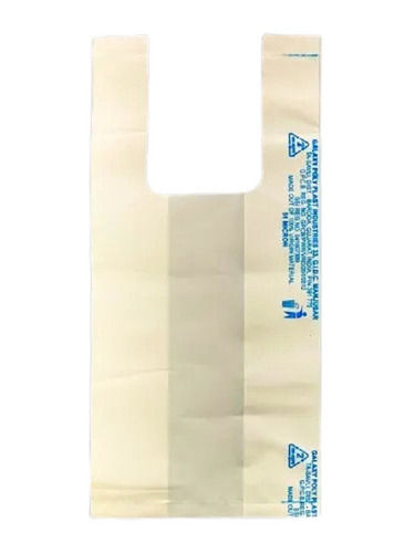 Light Yellow Disposable Good Strength Offset Printing Surface Flexible Handles Carry Bag