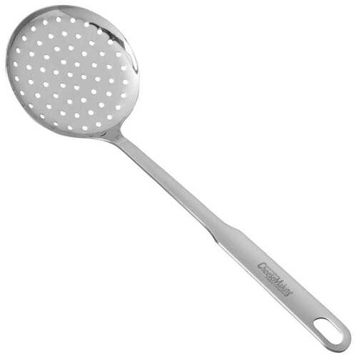 Grey Rust Proof Round Shape Stainless Steel Skimmer Used In Kitchen