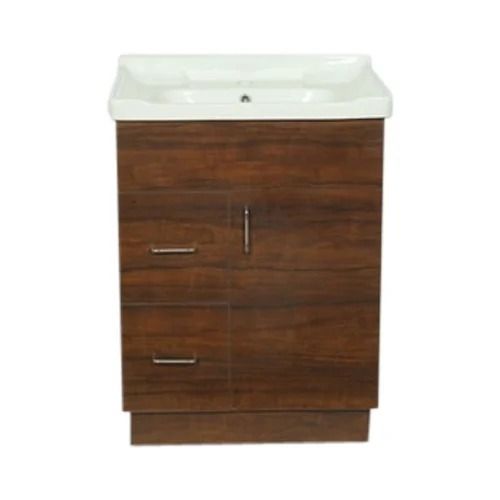 Red And White 72 Inches Height Modern Polished Finish Bathroom Wooden Vanities