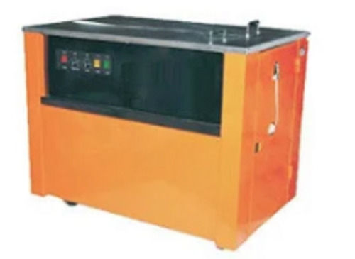 Orange And Black 900X580X750 Mm 220 Volts Coated Table Top Strapping Machine