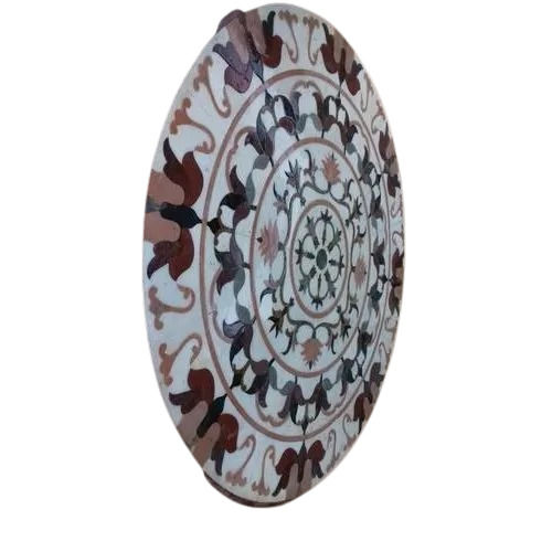 Multicolor Abrasion Resistant Polished Finish Marble Floor Medallion