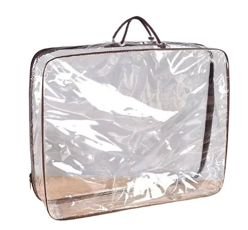 Transparent Zipper PVC Blanket Packaging Bag, Capacity: 5 Kg