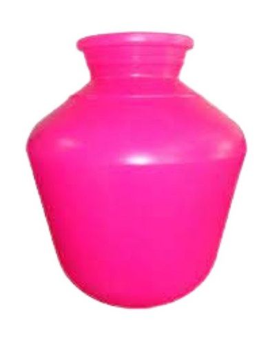 Pink Light Weight Plain Round Medium Size Water Storage Plastic Pot