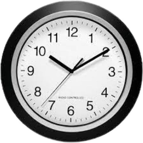 Modern Design Plain Round Battery Powered Wall Mounted Plastic Clock