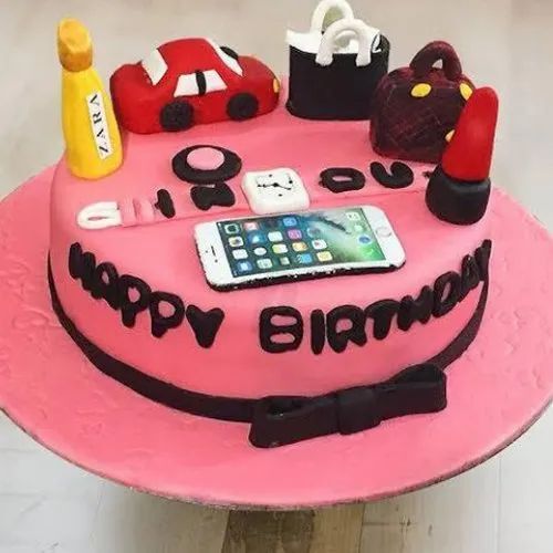 जन्मदिन और सालगिरह के अवसर के लिए स्टेनलेस स्टील मल्टी फ्लेवर केक