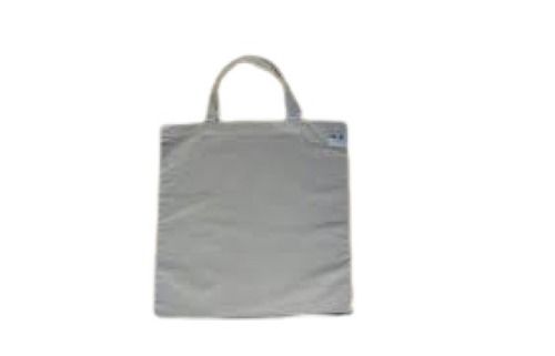 White Recyclable Washable Plain Long Loop Handle Cotton Carrying Bag (Pack Of 100)