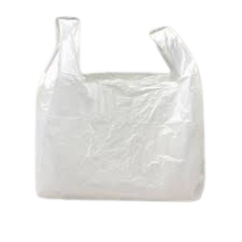 White Single Use Disposable Plain Embossing Surface Pvc Plastic Carry Bag (Pack Of 100)