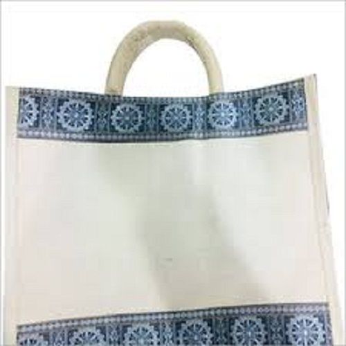 White And Blue Trendy Look Biodegradable Printed Pattern Shopping Bags With Flexiloop Handle