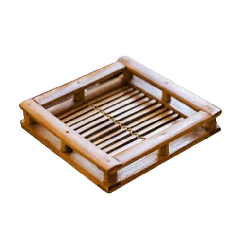 Brown 16Mm Thick Eco Friendly Solid Wooden Bamboo Tray For Serving Snacks