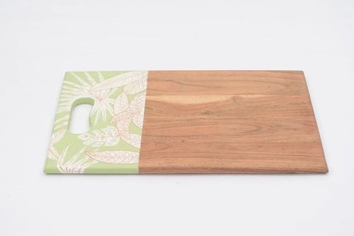 Brown 18 Mm Thick 16X9 Inches 460 Gram Rectangular Wooden Chopping Board