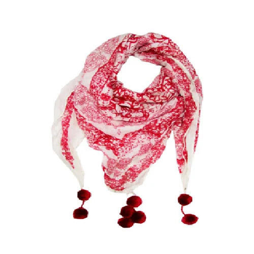 Machine Made Washable And Light Weight Printed Designer Cotton Scarves For Ladies 