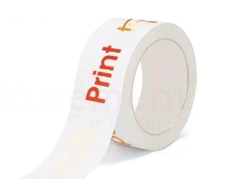 White 90 Meter Long And 0.5 Mm Thick Printed Single Sided Bopp Tape For Masking