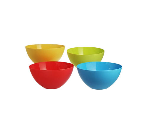 Mulitcolor Crack Resistant Food Serving Abs Plastic Bowl Set (Pack Of 4 Pieces)