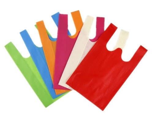 Hand Length Handle Plain Dyed Non Woven W Cut Bag For Shopping