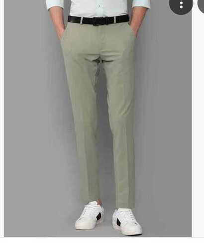 men slim fit plain cotton pant for casual wear 368