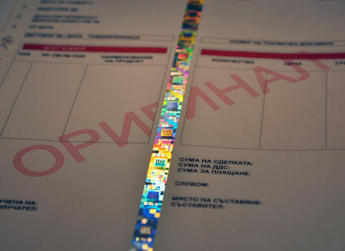 Narrow Holographic Strip For Pharma Sector , 8MM Width 