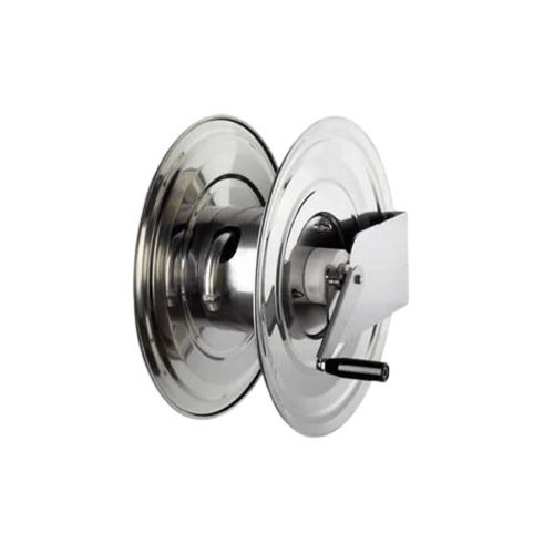 Silver Polished Finish Corrosion Resistance Stainless Steel Round Hose Reel For Industrial