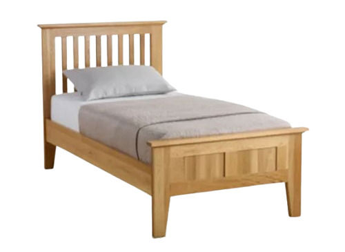 Polished Solid Oak Indoor Wooden Single Bed For Bedroom