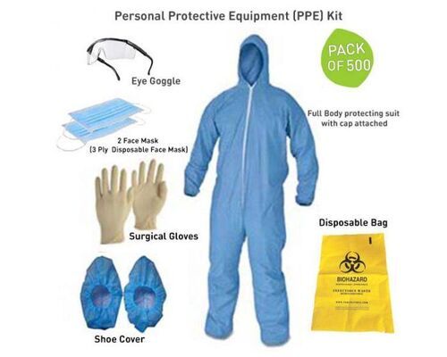 Blue Ppe Kit For Hospital And Laboratory Use