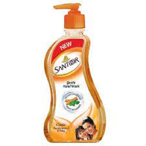 Long-Lasting Fragrance Liquid Santoor Hand Wash for Kills 99.9 Percent of Germs and Bacteria Instantly