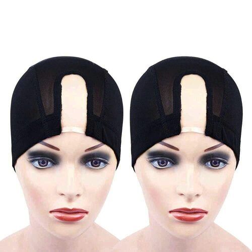 Unisex Non Woven Black Wig Cap For Parlour Use