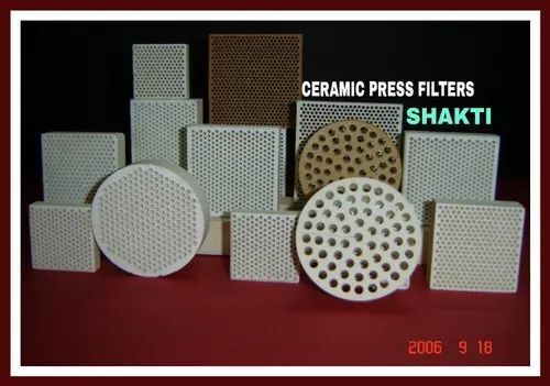 White Ceramic Press Filters, Available In Irregular Shapes