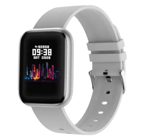 Black And Grey 1.3 Inches Display Rectangular Dial Bluetooth Connectivity Wrist Smart Watch For Unisex