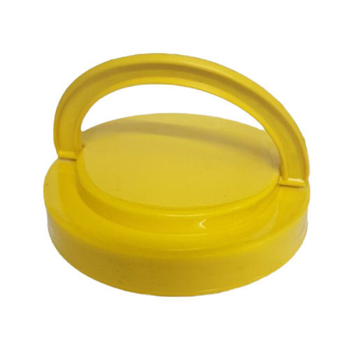 Yellow 120 Millimeter Round Paint Coated Plastic Screw Handle Cap 