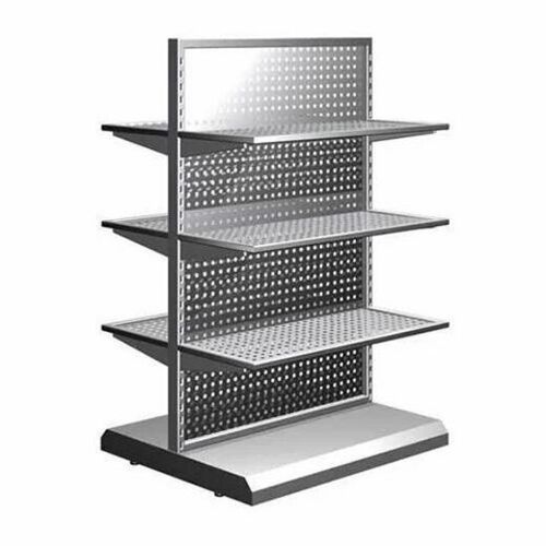 16.8 Kilograms Polished Stainless Steel Supermarket Display Rack 
