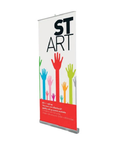 2.5 X 6 Feet Rectangular And Foldable Aluminum Roll Up Standee Application: Outdoor