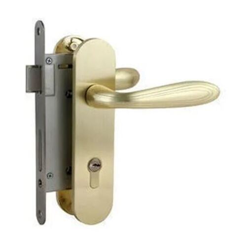 Stainless Steel 200 Grams Brass Polished Door Handle Lock Interior And Exterior