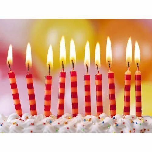 Birthday Cake With Red Candles Showing Nr 50 Stock Photo, Picture and  Royalty Free Image. Image 15782480.