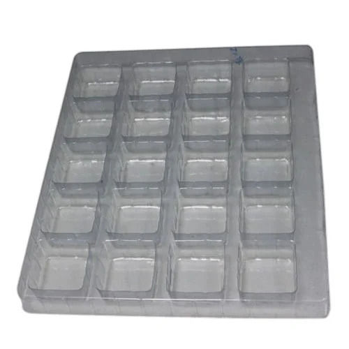 9X6X13 Inches Rectangular Transparent Pvc Blister Packaging Tray With 20 Cells  Hardness: Soft