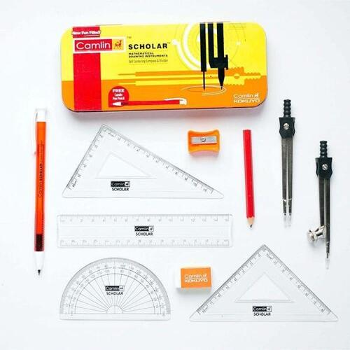 Anti Rust Metal Geometry Box For Student Use