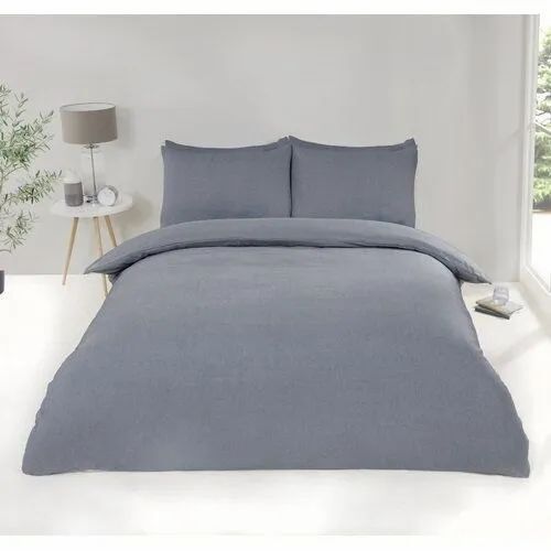 Cotton Double Grey Satin Bed Sheet For Home And Hotel Usage