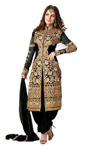 Full Sleeve Georgette Embroidered Party Wear Designer Ladies Suit